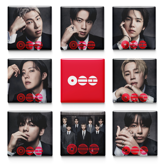 BTS ARIRANG Album Photo Magnets – 2" × 2" Square (Set of 9)